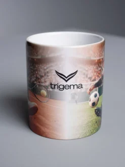 trigema Tasse Athlet Charly Weiss