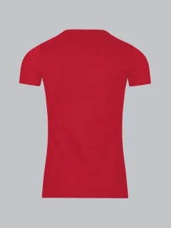 T-Shirt aus Baumwolle/Elastan Kirsch