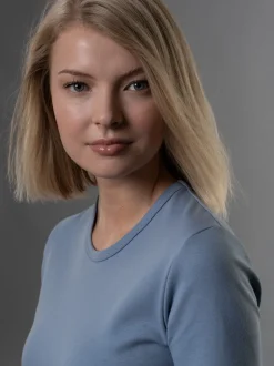 T-Shirt aus Baumwolle/Elastan Pearl-blue