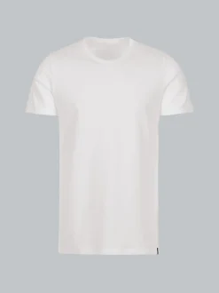 T-Shirt aus Baumwolle/Elastan Weiss