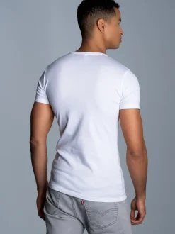 T-Shirt aus Baumwolle/Elastan Weiss