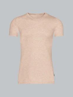 T-Shirt aus Baumwolle/Elastan Sand-melange