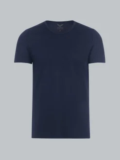 T-Shirt aus Baumwolle/Elastan Navy