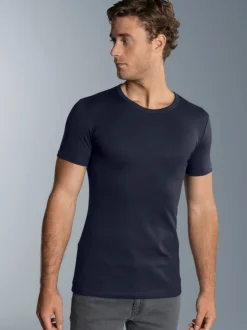 T-Shirt aus Baumwolle/Elastan Navy