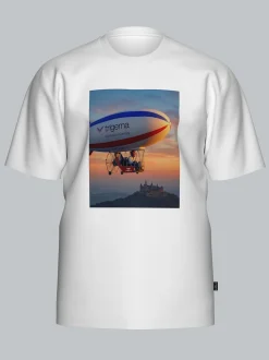 T-Shirt Charlys Luftschiff Weiss