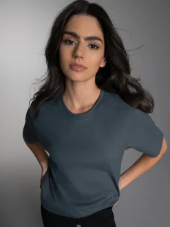 T-Shirt DELUXE Baumwolle Anthrazit