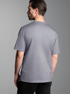 T-Shirt DELUXE Baumwolle Cool-grey