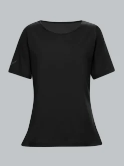 T-Shirt DELUXE Baumwolle mit Swarovski® Kristallen Schwarz