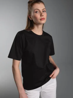 T-Shirt DELUXE Baumwolle Schwarz