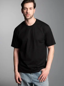 T-Shirt DELUXE Baumwolle Schwarz