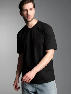 T-Shirt DELUXE Baumwolle Schwarz
