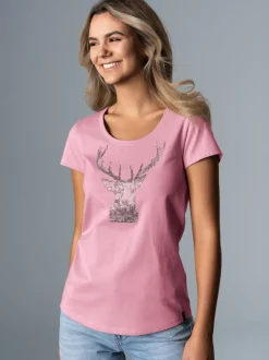 T-Shirt Glitzer-Hirsch Lilie