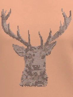 T-Shirt Glitzer-Hirsch Puder