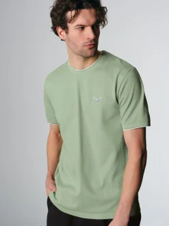 T-Shirt in Piqué-Qualität Green tea