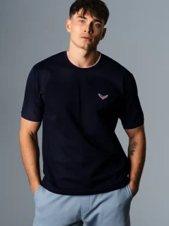 T-Shirt in Piqué-Qualität Navy