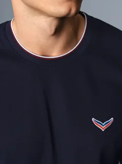T-Shirt in Piqué-Qualität Navy