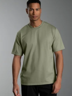 T-Shirt in Piqué-Qualität Salbei