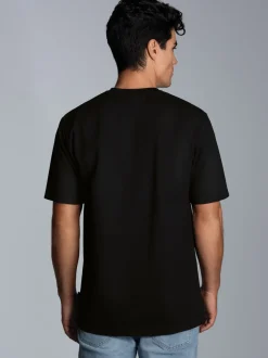 T-Shirt in Piqué-Qualität Schwarz