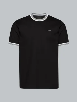 T-Shirt in Piqué-Qualität Schwarz