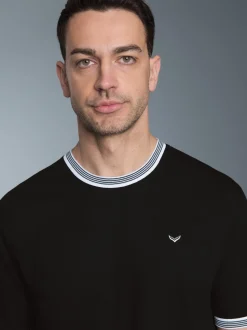 T-Shirt in Piqué-Qualität Schwarz
