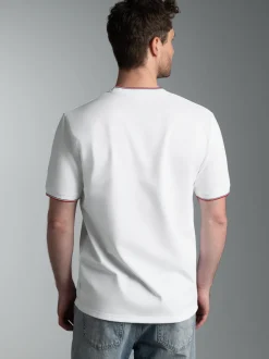T-Shirt in Piqué-Qualität Weiss