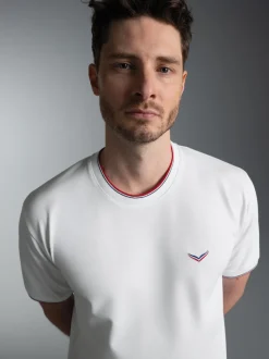 T-Shirt in Piqué-Qualität Weiss