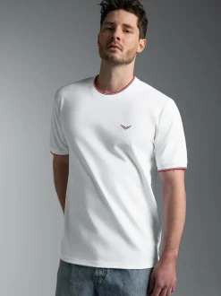 T-Shirt in Piqué-Qualität Weiss
