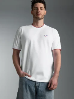 T-Shirt in Piqué-Qualität Weiss