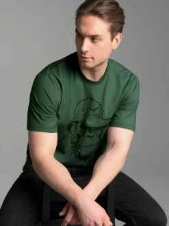 T-Shirt mit Affen-Printmotiv Efeu