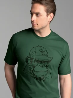 T-Shirt mit Affen-Printmotiv Efeu