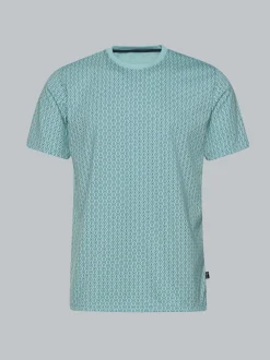 T-Shirt mit Allover Vintage-Muster Gletscher