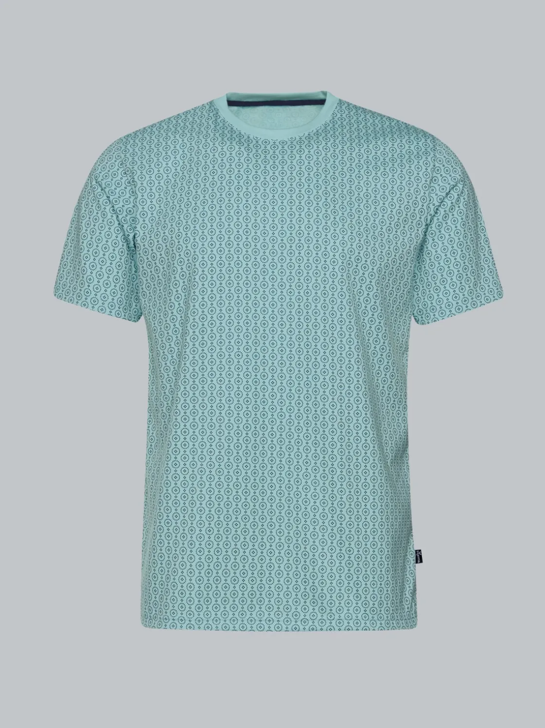 T-Shirt mit Allover Vintage-Muster Gletscher
