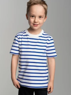 T-Shirt mit Allover-Ringelmuster Royal