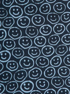 T-Shirt mit freundlichem Smiley-Muster Navy