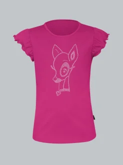 T-Shirt mit glitzerndem Bambi-Motiv Hibiskus