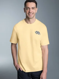 T-Shirt mit großem Backprint Vanille
