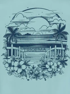 T-Shirt mit großem Backprint Gletscher
