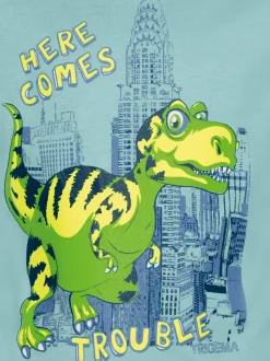 T-Shirt mit großem Dino-Printmotiv Gletscher