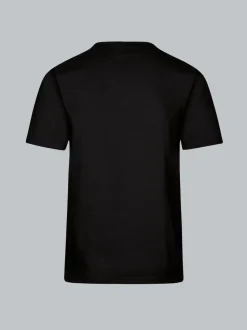 T-Shirt mit Knopfleiste DELUXE Baumwolle Schwarz