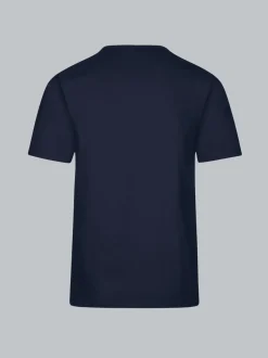 T-Shirt mit Knopfleiste DELUXE Baumwolle Navy