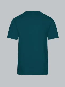 T-Shirt mit Knopfleiste DELUXE Baumwolle Saphir