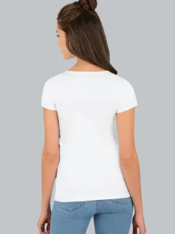 T-Shirt mit kurzen Ärmeln Weiss