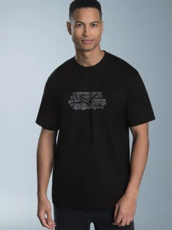 T-Shirt mit Logo-Print Schwarz
