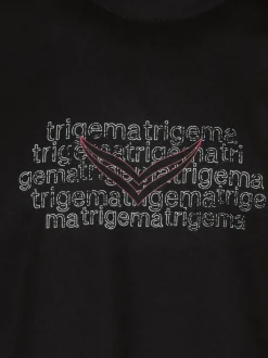 T-Shirt mit Logo-Print Schwarz