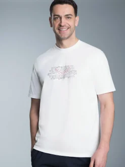 T-Shirt mit Logo-Print Weiss