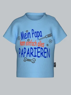 T-Shirt mit lustigem Spruch-Print Horizont