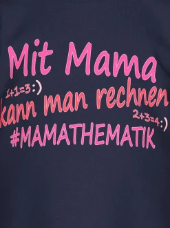 T-Shirt mit lustigem Spruch-Print Navy