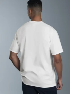 T-Shirt mit maritimem Printmotiv Weiss
