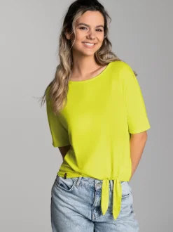 T-Shirt mit modischem Knoten Powergreen