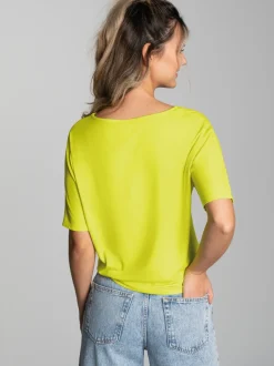 T-Shirt mit modischem Knoten Powergreen